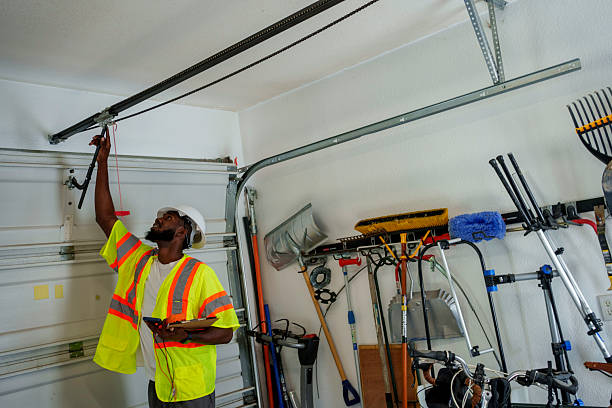 Professional Garage Door Panel Replacement technician working in Middleville, MI